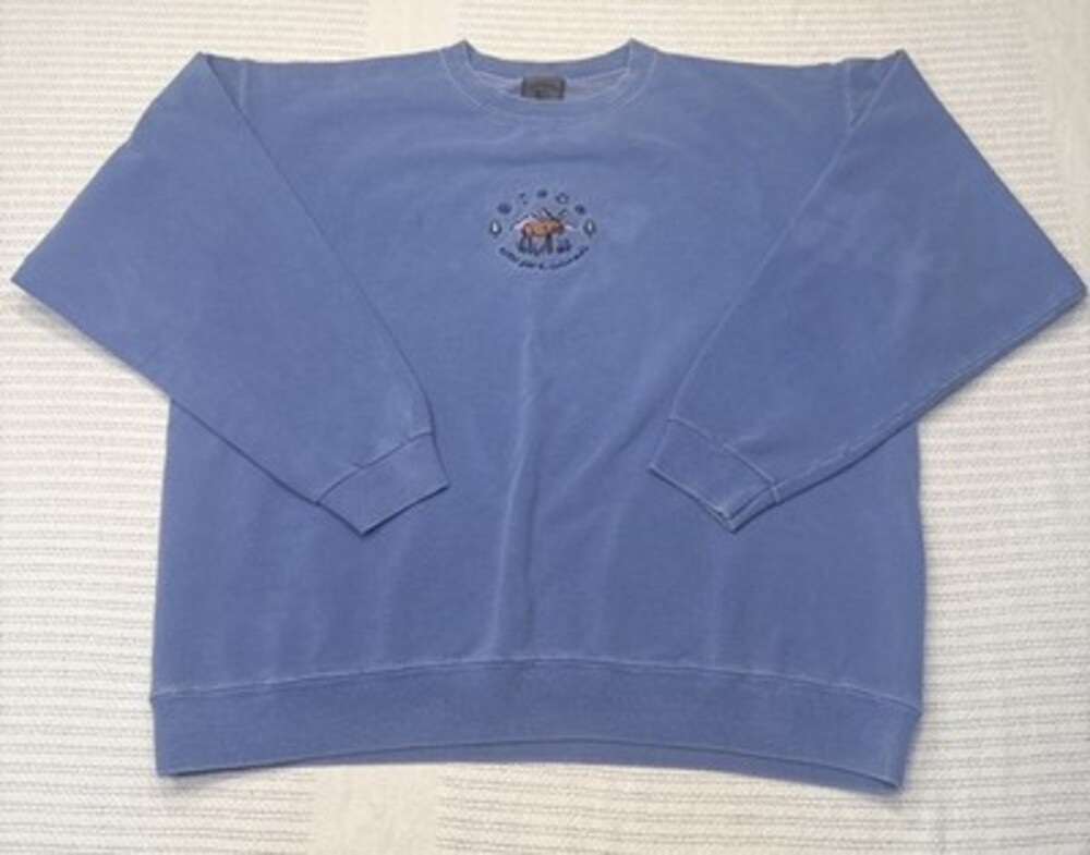 Vintage Lakeshirts Estes Moose Sweatshirt Embroidered Lavender Women’s XL